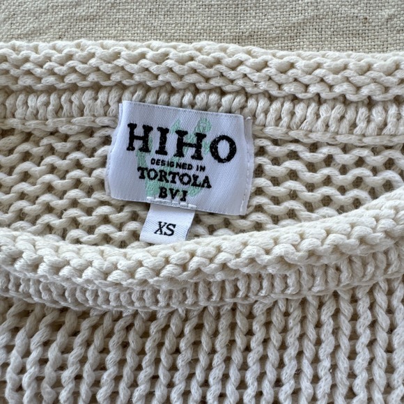 HIHO Tortola Chunky Knit Sweater Coastal High Low Cotton Blend XS - Picture 2 of 9